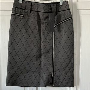 NWT Marc By Marc Jacobs Gray Pencil Skirt Silk Knee-Length Work Party Size 4